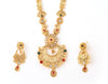 Traditional Gold Plated Wedding Wear Long Necklace Jewellery Set