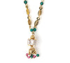 Crystal Bead Sweater Long Chain Pendant Necklace