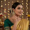 Tessara Gold-Plated Multicolor Meenakari Chandelier Earrings with Kanoti