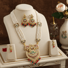 Tessara Copper Gold-plated Green, Red Jewel Set