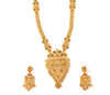 Traditional Gold Plated Bridal Temple Long Necklace Wedding Jewellery Set