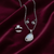 Tessara Sterling Silver Moonstone Pendant Set with Solitaire Ring