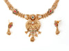 Traditional Peacock Design Antique Gold Wedding Wear Jewellery Necklace Set