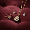 Tessara Gold-Plated Interlocked Zirconia Pendant Set