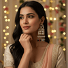 Tessara Gold-Plated Multicolor Meenakari Chandelier Earrings with Kanoti