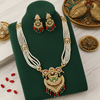 Tessara Copper Gold-plated Green, Red Jewel Set