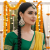 Tessara Silver Kundan Chandeliers with Rama Green Beads