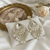 Tessara Silver-Plated Kundan & Pearl Chandelier Earrings in White