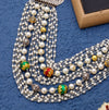 Boho Silver Oxidised Chain Pendant Long Necklace Jewellery Set