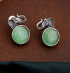 Latest Stylish Oxidised Ganesh Round Cut Stone Earrings