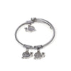 Trendy Oxidized Silver Adjustable Bangle