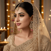 Tessara Silver-Plated Kundan Chandelier Earrings with Dusty Pink Beads