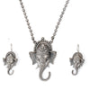 Ganesha Chain Pendant with Earrings Set