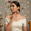 Tessara Gold-Plated Kundan Chandelier Earrings with Multicolor Beaded Tassels