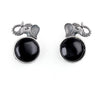 Latest Stylish Oxidised Ganesh Round Cut Stone Earrings