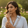 Tessara Gold-Plated Zirconia Cascade & Solitaire Pendant Set