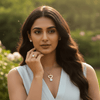 Tessara Gold-Plated Zirconia Heart & Solitaire Pendant Set