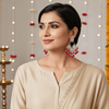 Tessara Silver-Plated Kundan Chandelier Earrings with Maroon Beaded Tassels