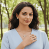 Tessara Rose Gold-Plated Interlocked Zirconia Pendant Set