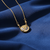 Tessara Gold-Plated White AD-Studded Clover Pendant