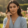 Tessara Gold-Plated Interlocked Zirconia Pendant Set