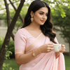 Tessara Floral Meenakari Bangles, Pink & White