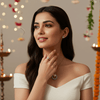 Tessara Silver-Plated AD-Studded Solitaire Pendant Set with Ring