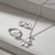 Tessara Silver-Plated White Butterfly & Solitaire Pendant Set with Ring