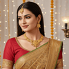 Exquisite Traditional Gold-Plated Necklace & Earrings Set – Heritage Elegance - by Tessara