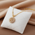 Tessara Gold-Plated Zirconia Floral & Multicolor Pendant
