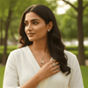 Tessara Gold-Plated Translucent Stone Teardrop Pendant Set