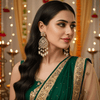 Tessara Gold-Plated Kundan & Pearl Teardrop Earrings in White