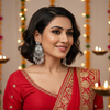 Tessara Silver-Plated Kundan & Pearl Drop Earrings in White