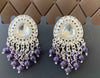 Amethyst Beaded Polki Earrings-by Tessara