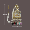 Tessara Gold-Plated Multicolor Meenakari Chandelier Earrings with Kanoti