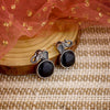 Latest Stylish Oxidised Ganesh Round Cut Stone Earrings