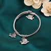 Trendy Oxidized Silver Adjustable Bangle
