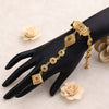 Gold Plated Traditional Rajwadi Haath Phool/Panja Bracelet with Ring