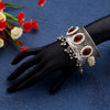 Oxidised Antique Adjustable Kundan Bracelet Kada