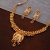 Traditional Gold Plated Floral Mayuri Design Wedding Jewellery Necklace Set