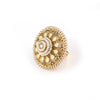 Traditional Rajwadi Gold Plated Pearl Round Circular Finger Ring