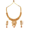 Traditional Gold Plated Floral Mayuri Design Wedding Jewellery Necklace Set