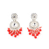 Traditional White Pearl Earrings Set for Women And Girls