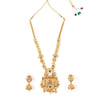 Gold Plated Long Traditional Haram Necklace with Jhumka Earring Wedding Wear Jewellery Set