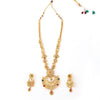 Traditional Gold Plated Wedding Wear Long Necklace Jewellery Set