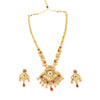 Traditional Gold Plated Multi Stone Long Haram Wedding Jewellery Necklace Set