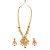 Gold Plated Traditional Leaf Design Wedding Wear Long Jewellery Necklace Set