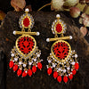 Traditional Gold Plated Earrings Jhumka Set with Artificial Cluster Pearl