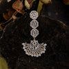 Gold Plated Traditional Kundan White Pearl Stunning Chandbali Earring with Maangtika Set