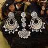 Gold Plated Traditional Kundan White Pearl Stunning Chandbali Earring with Maangtika Set